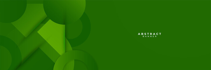 Green abstract banner background