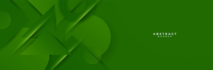 Green abstract banner background