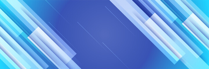 Blue abstract banner background