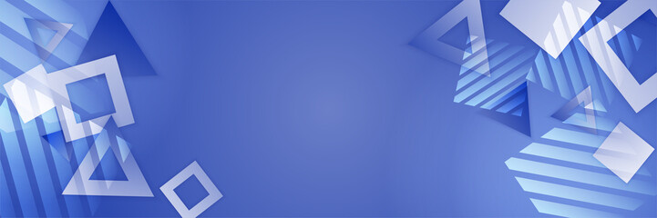 Blue abstract banner background