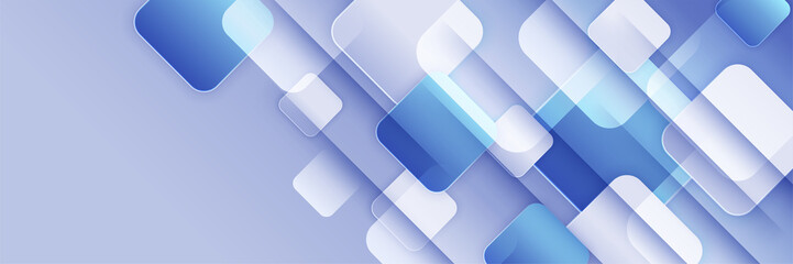 Blue abstract banner background