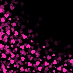 Wall Mural - background with hearts