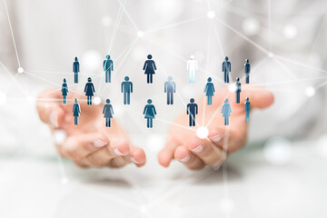 global network. blockchain. 3d illustration. neural networks and artificial intelligence. abstract