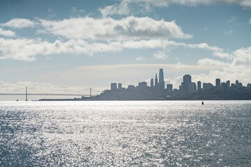 Sticker - The San Francisco Skyline in California USA during the day