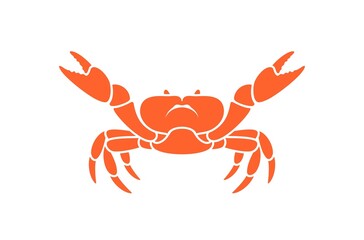 Wall Mural - Crab logo. Isolated crab on white background