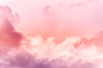 Wall Mural - sky with effect of living coral colors. color of the year 2019. livingcoral