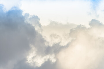 Wall Mural - twilight sky with effect of light pastel colors. colorful sunset of soft clouds.
