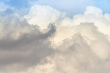 Wall Mural - twilight sky with effect of light pastel colors. colorful sunset of soft clouds.