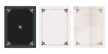 Vintage, Old, Esoteric Ornamental Covers, Papers And Frames Isolated On White Background