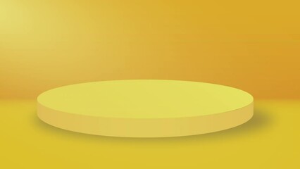 Aufkleber - Empty round podium, pedestal or platform illuminated by volume spotlights. Digital 3d animation