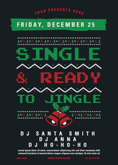 Wall Mural - Christmas Party Flyer Magazine Cover and Poster Template. Single and ready to jingle holiday event. Stock layout
