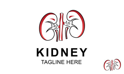 Wall Mural - Kidney Logo Design Template. Kidney icon vector. Urology logo design template. 