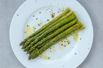 Canvas Print - Bunch of cooked asparagus