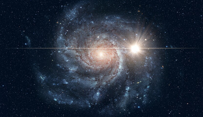 Poster - Supernova explosion in the center of galaxy 