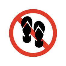 No flip flops sign | Public domain vectors