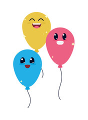 Poster - kawaii balloons icon