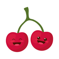 Poster - kawaii cherries icon