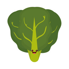 Sticker - kawaii lettuce icon