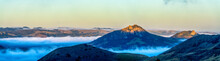 Panorama Of Cloud Inversion, Fog, Mountains, Valley