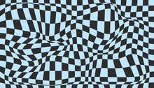 Checkered Background With Distorted Squares