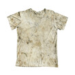 Old dirty t shirt (with clipping path) isolated on white background