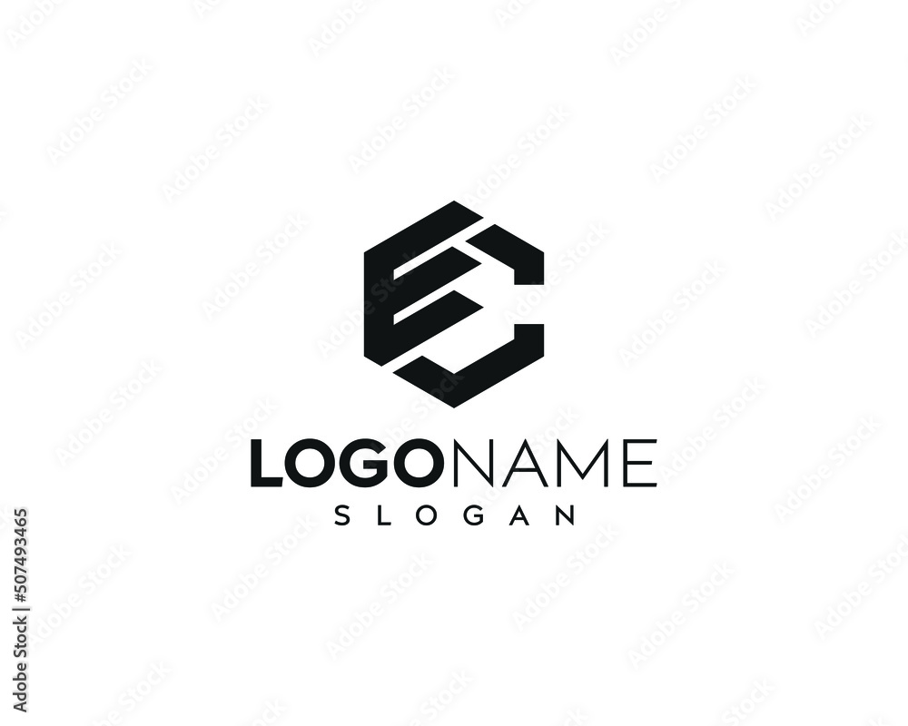 Vector de Stock Abstract letter EC logo-CE LOGO | Adobe Stock