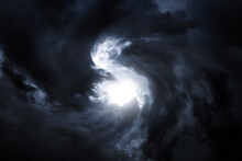 Blurred Whirlwind In The Clouds