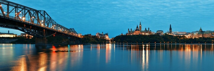 Canvas Print - Parliament Hill Ottawa Canada at night