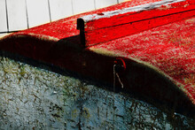 An Old Red Row Boat