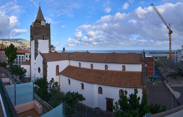 the cathedral of our lady of the assumption, funchal. the late fifteenth-century cathedral, one of t