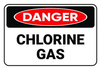 Wall Mural - Danger Chlorine gas. beware the dangers of Chlorine gas. Safety sign Vector Illustration. OSHA and ANSI standard sign. eps10