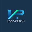 modern letter V P gradient for logo company design