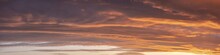 Orange Glowing Cloud Formation During Sunset