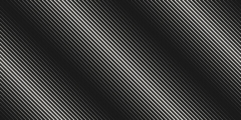 Vector abstract geometric halftone seamless pattern with diagonal lines, fading grid, mesh. Sport style background, urban art. Black and white minimal half tone texture. Monochrome repeat geo design