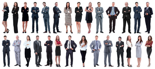 Wall Mural - successful business people isolated on white background