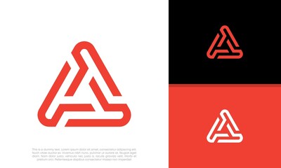 Wall Mural - Innovative high tech logo template. Template label for blockchain technology. Technology Logo.