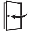 keep door closed icon on white background. keep door closed symbol. flat style.