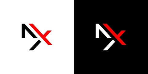 Modern and elegant MX logo design