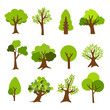 © surachet99 - Collection of trees. tree set isolated on white background. vector illustration.