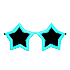 Star sunglasses with blue sea frames