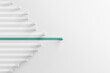 © oatawa - Leadership concept, One leader green sphere leads other white boxes. Winning strategy in business, 3d render. copy space.