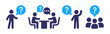 © Icons-Studio - Question vector icon. Help message communication symbol. Ask for support and information sign.