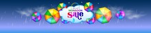 Monsoon Sale Banner Design For Promotional Deal Discount And Shopping