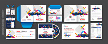 Corporate Abstract Colorful Modern Profesional Business Corporate Identity Stationery Set