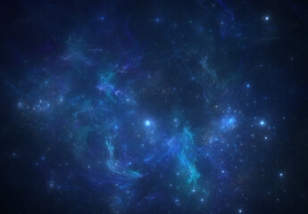 Wall Mural - deep space nebula with stars