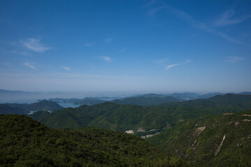 日本の岡山県備前市の天狗山の美しい風景