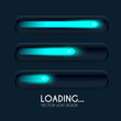 © feaspb - Shining loading bar collection. Modern design element set. Progress visualisation