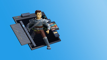 game design development create characters animate pose 3d graphics artwork.video game designer devel