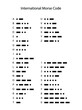 illustration of physics and communication, Morse code is a method used in telecommunication, International Morse Code encodes the 26 basic Latin letters, 