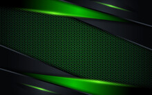 Modern Futuristic Black Background Combination With Green Technology Diagonal